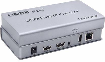 microware HDMI 200M KVM EXTENDER OVER IP, SUPPORT H.264, WITH IR AND LOCAL LOOP OUT Media Streaming Device