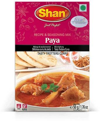 SHAN Paya ( Hoof Trotters) Gravy/Curry - Masala Spice Mix Original, 3 Packs Of 50 Grams Each Authentic Taste Best Quality