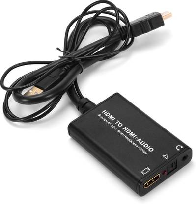 microware HDMI Adapter 0.45 m 4K HDMI to HDMI + SPDIF Optical Toslink 3.5mm Stereo Audio Extractor Converter