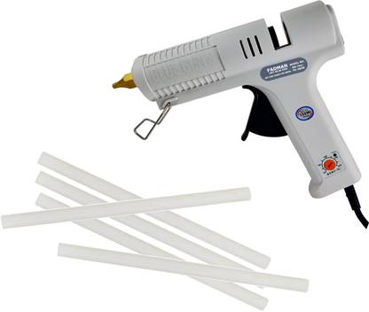 FADMAN MAX 150 W 150 WATT HEAVY PERFORMANCE BEST QUALITY IN GLUE GUNS WITH PREMIUM 5 TRANSPARENT HOT ADHESIVE GLUE STICKS Adjustable Temperature Corded Glue Gun