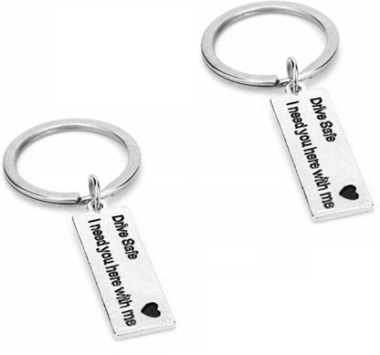 M MOD CON Drive Safe I Need You Here With Me Pack Of 2 Key Chain