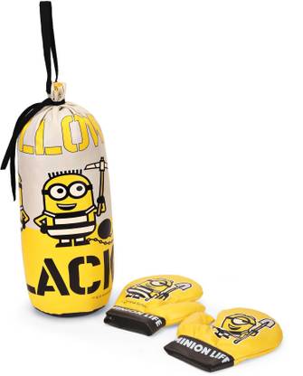 Minion Kid Punching Bag With Boxing Glove