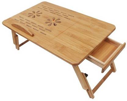 Livzing Laptop Table Wood Portable Laptop Table
