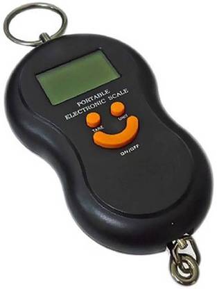 Rorian Portable 50kg-Digital Kitchen Luggage Hanging LED Smiley Weighing Scale