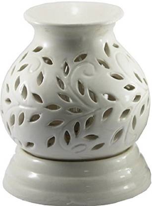 Lyallpur Stores Ceramic White Colour Pot shape Leaf Design Electric Aroma Diffuser with Fragrance Oil of 10ml Air Fragrance Diffuser Ceramic White Colour Pot shape Leaf Design Electric Aroma Diffuser with Fragrance Oil of 10ml Air Fragrance