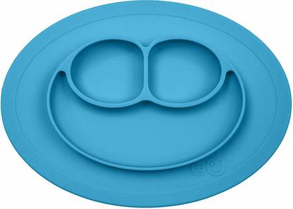 Ezpz Mini Mat - One-Piece Silicone Placemat + Plate (Blue) One Size
