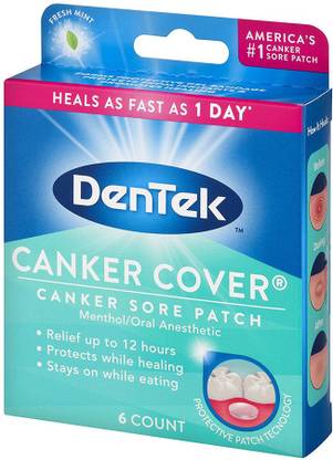 DenTek Canker Cover Patch | Canker Sore Relief up to 12 hours | 6 Count Plaster & Patch