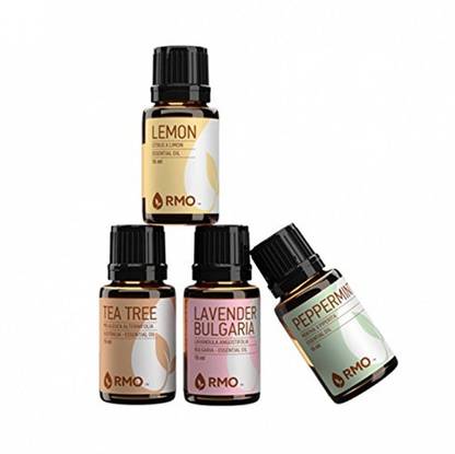 Rocky Mountain Oils Single Essential Kit - 15 ml - 100% Pure and Natural Essential Oil Kit | Includes Lavender Bulgaria, Lemon, Peppermint, Tea Tree