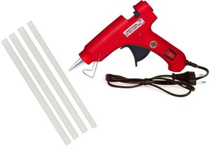 CRAFTYGUN RED MINI 20 WATT - 4 GLUE STICKS OF 7MM SIZE Standard Temperature Corded Glue Gun