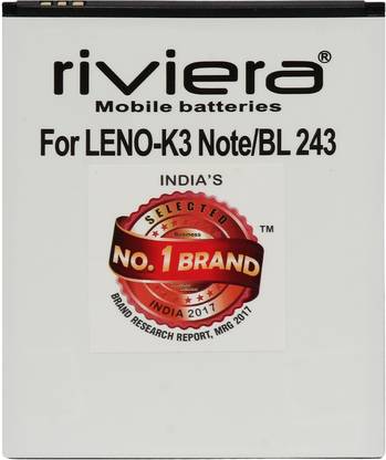 riviera Mobile Battery For  Lenovo BL243, K-3 NOTE, A7000