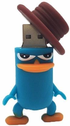 Tobo Perry the Platypus USB flash drive cartoon pen drive blue duck USB stick 32gb Platypus flash memory stick. (32GB) 32 GB Pen Drive Compatible with Desktop Computer, Television, Laptop USB 2.0 Rubber Case