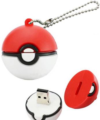 Tobo 32GB Pokemon Go Poke Ball USB Flash Drive USB 2.0 Pendrive (Red) 32 GB Pen Drive Compatible with Desktop Computer, Laptop USB 2.0 Rubber Case