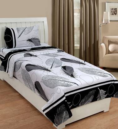 DREAM LIVING 120 TC Cotton Single Printed Flat Bedsheet