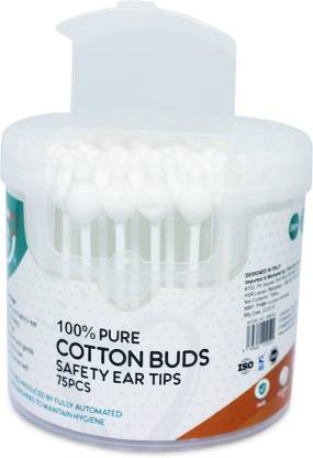 Buddsbuddy 100% Pure Cotton Buds Regular Ear Tips 75Pcs BB5003