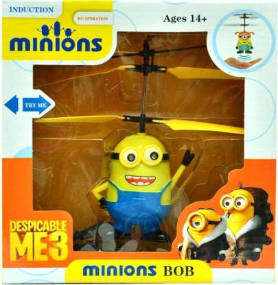 oongly Flying Minion Helicopter with Infrared Sensor Automatic Floating And Intelligent Identification for kids