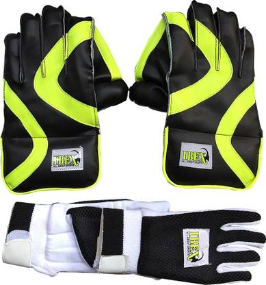 IBEX Wicket Keeping Gloves Combo With Black Inner Gloves Wicket Keeping Gloves