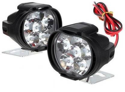 AutoCart 6 LED PATTI 2PCC Fog Lamp Motorbike LED for Hero, Honda, Suzuki, Yamaha, Mahindra, TVS, Bajaj, Royal Enfield, KTM (12 V, 10 W)