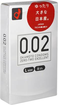 okamoto Ultra-Sensitive Thin Condom 002 - (0.02mm) - L Size - Made in JAPAN Condom
