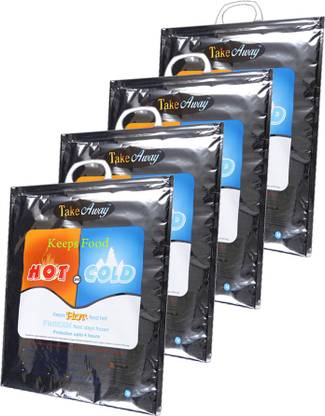 TakeAway Hot and Cold Bags for Food Storage , Reusable Thermal Bags- Medium ( 3 Layer Protection, Size - 54 x 41 cm) Shrinkwrap