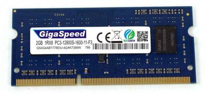 GIGASPEED DDR3 DDR3 2 GB (Dual Channel) Laptop (2GB DDR3-1600 (PC3-12800S))