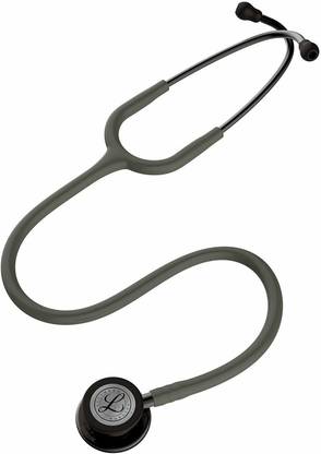 Littmann Classic 3 Stethoscope, Smoke-Finish, Dark Olive Green Tube, 27 Inch Acoustic Stethoscope