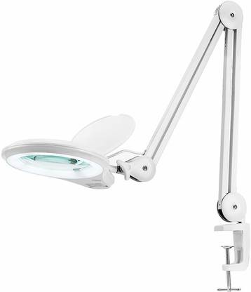 ECSTATIC LED Magnifying Glass Desk Lamp With Clamp Table Lamp