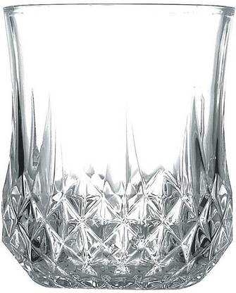 Biz International (Pack of 6) Diamond Glass Rock Glass Set,230ml Each, 6 Pieces, Transparent Glass Set Whisky Glass