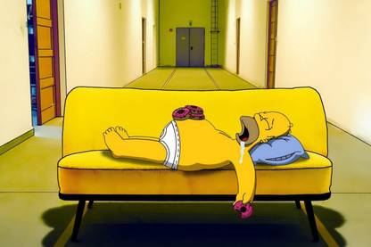 Passed Out Homer Poster Fine Art Print