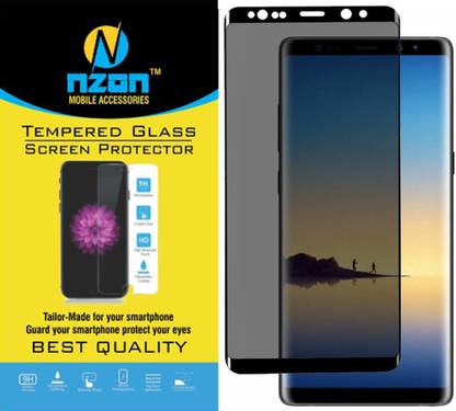 nzon Edge To Edge Tempered Glass for Galaxy Note 8 Privacy Screen Protector, Note 8 Premium [3D Curved][Case Friendly][Anti-Scratch] 9H Hardness Tempered Glass Film Screen Protector for Samsung Galaxy Note 8