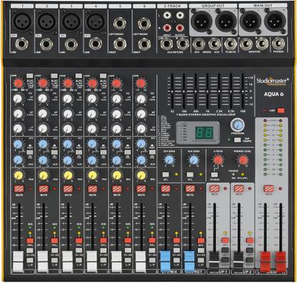 Studiomaster Aqua 6 With Stereo Graphic Equalizer Digital Sound Mixer Price In India Buy Studiomaster Aqua 6 With Stereo Graphic Equalizer Digital Sound Mixer Online At Flipkart Com