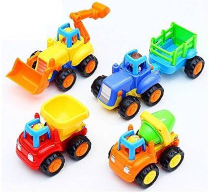 JainCollections Unbreakable Automobile Car Toy Set For Children Kids Toys Construction Team Set Of 4
