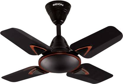 SEION Matt Black 600 MM 600 mm 4 Blade Ceiling Fan