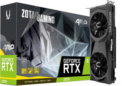 ZOTAC GAMING GeForce RTX 2070 AMP Edition GDDR6 8 GB NVIDIA Chipset 256 bit 1740 MHz Graphics Card