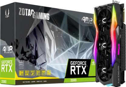 ZOTAC Gaming GeForce RTX 2080 AMP Extreme Core Edition GDDR6 8 GB NVIDIA Chipset 256 bit 1860 MHz Graphics Card