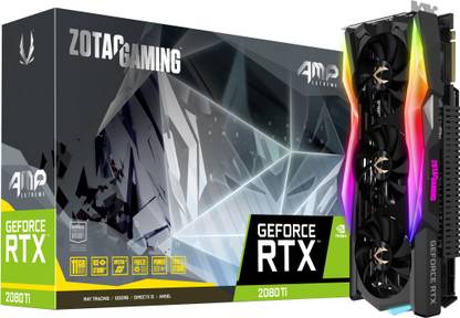 ZOTAC Gaming GeForce RTX 2080Ti Amp Extreme Edition GDDR6 11 GB NVIDIA Chipset 352 bit 1815 MHz Graphics Card