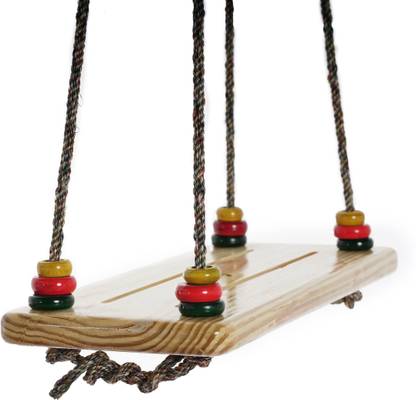 CuddlyCoo CuddlyCoo Wooden Board Swing for Home and Garden Wood Small Swing