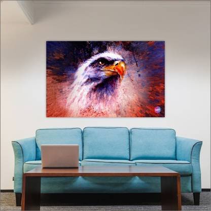 Chandras Abstract Eagle Single frame panel canvas wall art Canvas Canvas 18 inch x 28 inch Painting