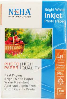 Neha 4X6 GLOSSY 260GSM PLAIN 4X6 260 gsm Photo Paper