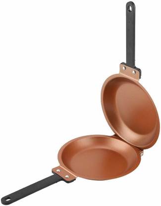 Zahuu Double Side Fried Egg Pancake Maker Non-Stick Pancake Pan 19 cm diameter with Lid 1 L capacity