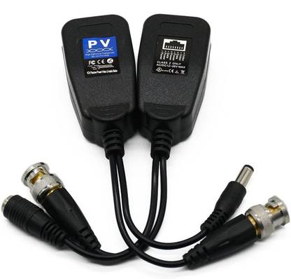 LipiWorld Video Balun with DC Power and UTP HD-CVI/ADTVI/AHD/CVBS Video Balun with DC Power and UTP Wire Connector