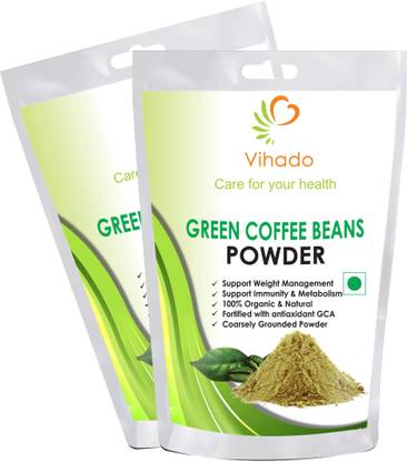 Vihado 100% Natural Green Coffee Bean Powder For Weight Management -200g (Pack of 2) Instant Coffee