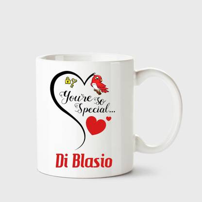 CHANAKYA You're so special Di Blasio White Coffee Name Ceramic Ceramic Coffee Mug