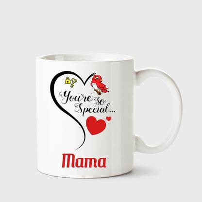 CHANAKYA You're so special Mama White Coffee Name Ceramic Ceramic Coffee Mug