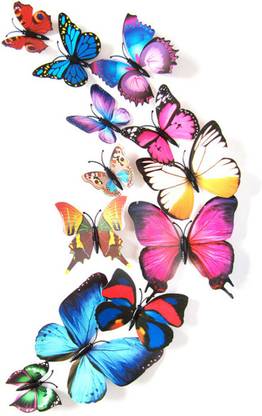 RANGOLI 12 cm Butterfly Magnetic Sticker