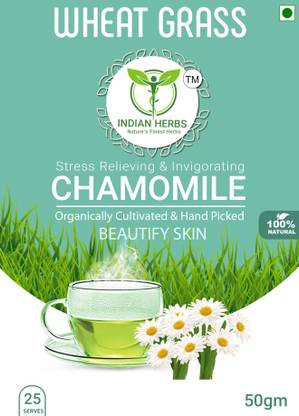 INDIAN HERBS Wheatgrass Hibiscus Herbal Tea Pouch