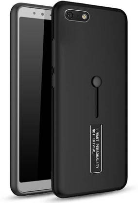 VaiMi Back Cover for Oppo A3s (Matte Black, Shock Proof, Rubber)