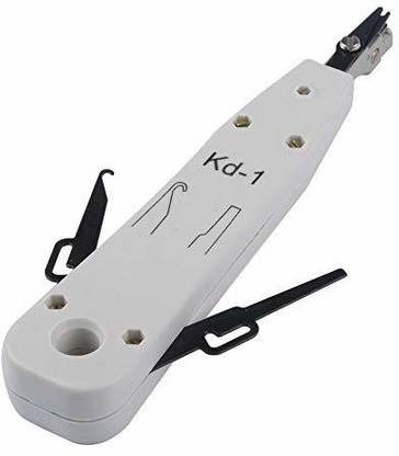 RIVER FOX KD-1 Impact Punch Down Tool for Seating Wire Into Terminal Cable Insertion Tool for Networking Professionals Telecom Phone Cable Ethernet Cat5 RJ11 RJ45 Patch Panel Faceplate Manual Crimper