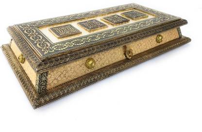 NAVRANG Dry Fruit Box, Mukhwas Box, Chocolate Box For Function, Gift Box, Sweet box Storage Box, Fancy Multipurpose Decorative Box Wood, Aluminium Decorative Platter