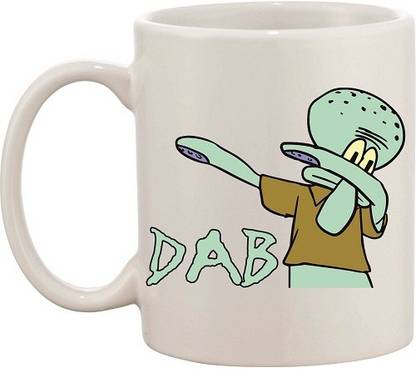 Intellprint India Suidward dab spongebob graphic funky mug Ceramic Coffee Mug
