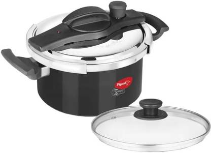 Pigeon Swift ,A Safe Reliable & Long Lasting Pressure Cooker with Multiple Safety System 4 L Outer Lid Induction Bottom Pressure Cooker